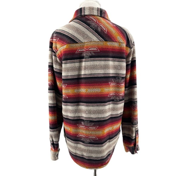 Rock & Roll Denim Men's Snap Front Aztec Jacquard Shacket Size Medium - Picture 2 of 4